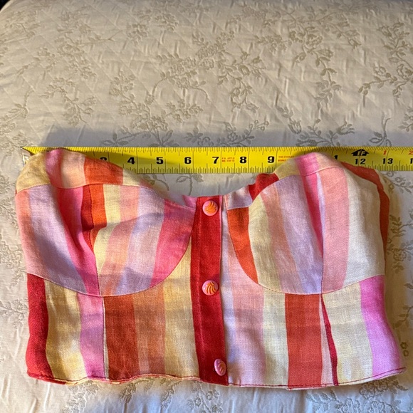 FARM Rio Medium Sunny Multicolor Striped Crop Top - Picture 11 of 11